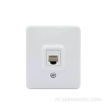 1Gang TEL Outlet Opbouw IP20 wandcontactdoos